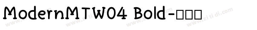 ModernMTW04 Bold字体转换